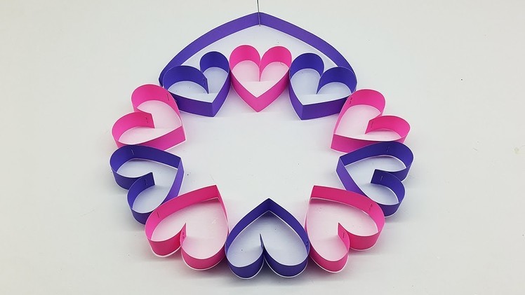Wall Hanging Ideas with Paper Heart - DIY Room Decor Ideas