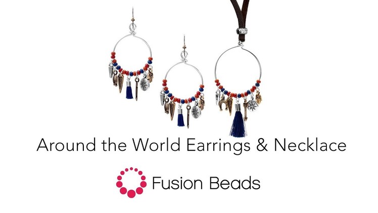 Watch how to make the Around the World Earrings and Necklace set by Fusion Beads