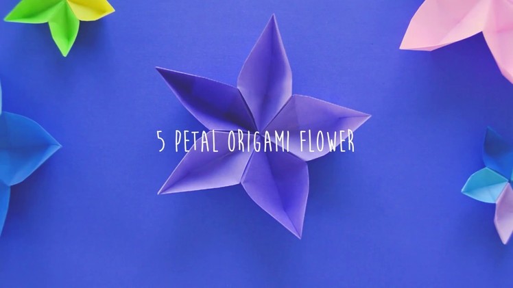 5 petal origami flower