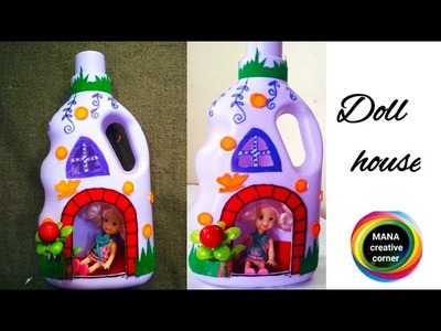 Beautiful dollhouse making with waste plastic bottle#Diy plastic bottle craft for kids.best of waste