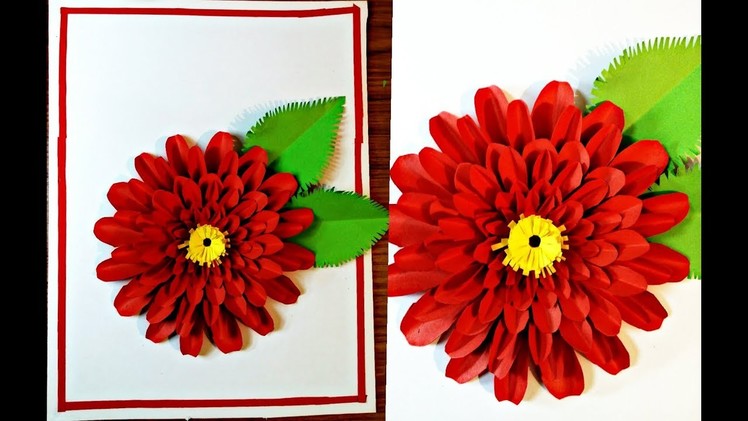 DIY 3D flowers design Card-Paper Crafts-Handmade Craft