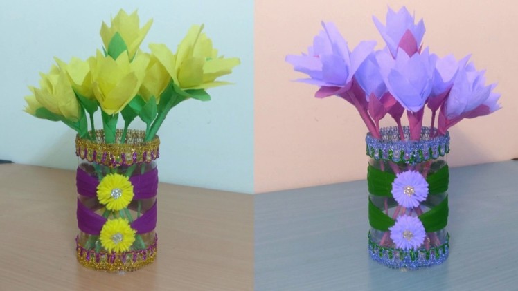 DIY | Corset Vase - Wedding CenterPiece | Best Out of Waste | Plastic Bottle Craft