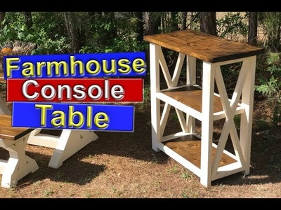 DIY Farmhouse Furniture (Console Table)