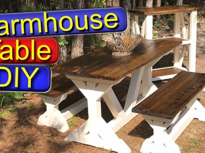 DIY Farmhouse Furniture (Dining Table)