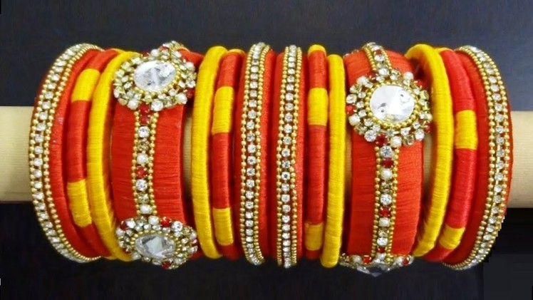 DIY Handmade Jewelry | How to make Silk Thread Bridal Bangles Set | New Design