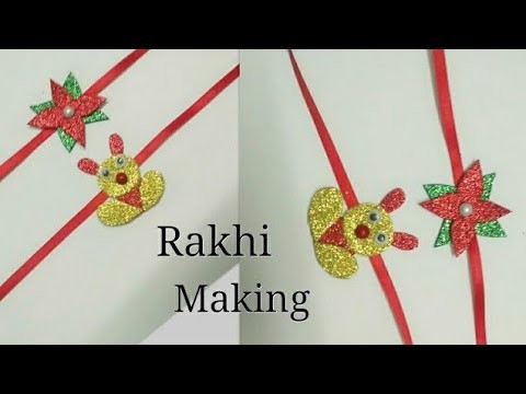 DIY rakhi for kids | kids craft | glitter rakhi easy tutorial | how to make rakhi | rakhi idea
