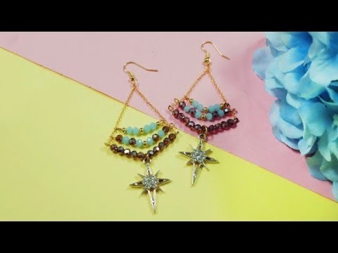 DoreenBeads Jewelry Making Tutorial - How to Make Chic Multilayer Glass Beads Star Pendant Earrings