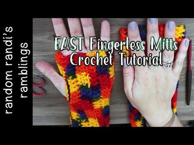 Easiest Fingerless Mitts EVER! How to Crochet Arm Warmers Tutorial