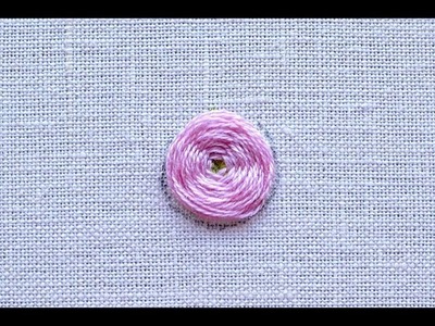 Flower embroidery: woven roses