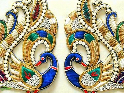 Hand Embroidery : Peacock Embroidery Designs | Beautiful Embroidery peacock designs