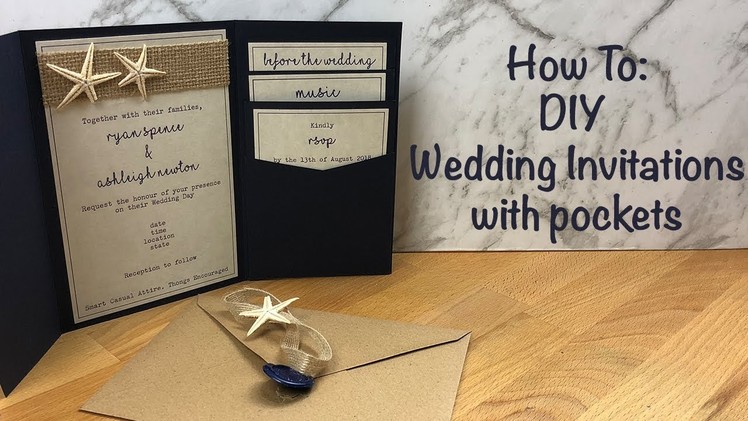 How To: DIY Wedding Invitations with Pockets
