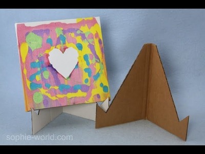 How to Make an Easel from Recycled Cardboard | Sophie's World