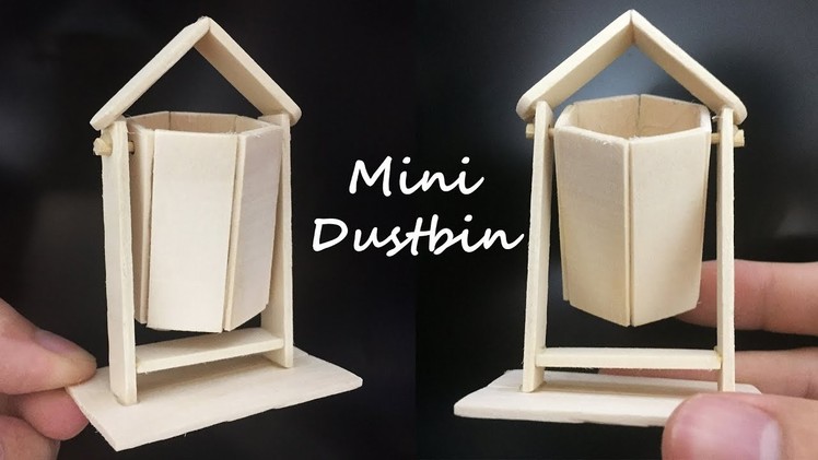 How To Make Dustbin By Using Popsicle Stick | Stick Craft Ideas | Diy Craft