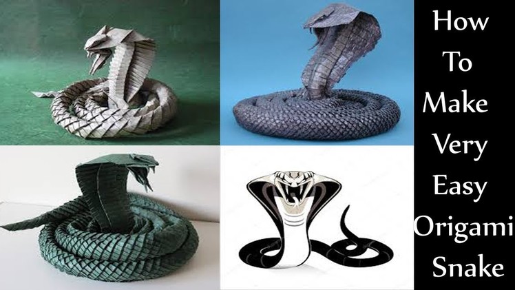 How To Make Origami Snake | Origami: King Cobra Snake | how to make an origami snake |  handcraft