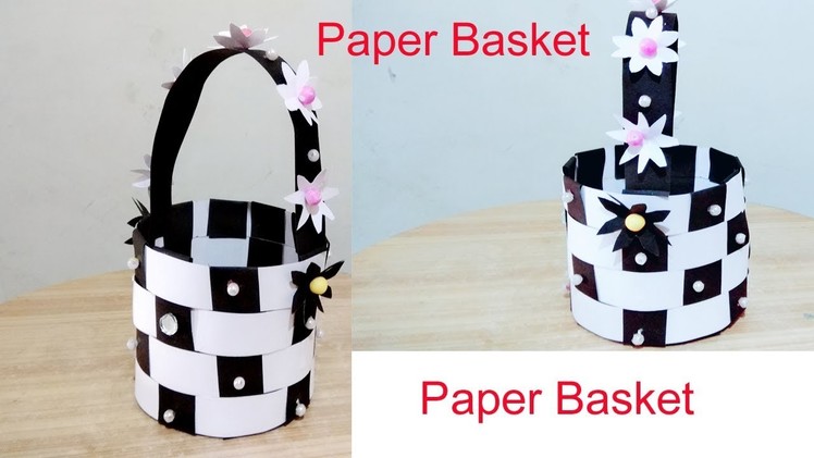How to make paper basket.Paper basket making.Diy paper craft.Best out of waste.Art Gallery