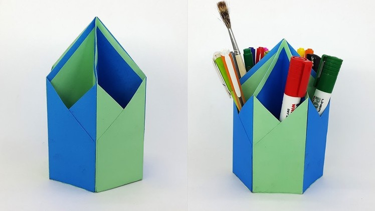 How to make Pen Stand (Pen Holder) - DIY Paper Pencil Holder