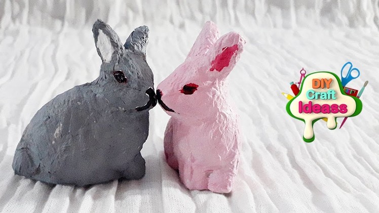 How to make rabbits from Tissue paper | Tissue paper rabbits | diy craft ideas
