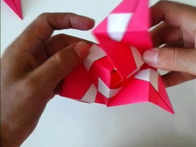 أوريغامي _ مكعب سونوب Origami Sonobe Cube "variation" 6 units