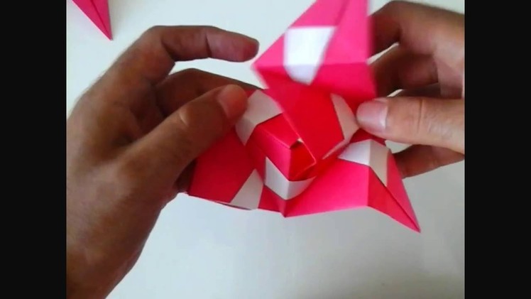 أوريغامي _ مكعب سونوب Origami Sonobe Cube "variation" 6 units