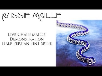 Live Chain Maille Demonstration - Half Persian 3in1 Spine