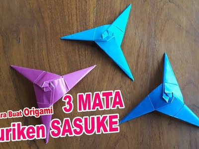 Membuat Origami Shuriken Sasuke Naruto Shippuden | Origami Shuriken