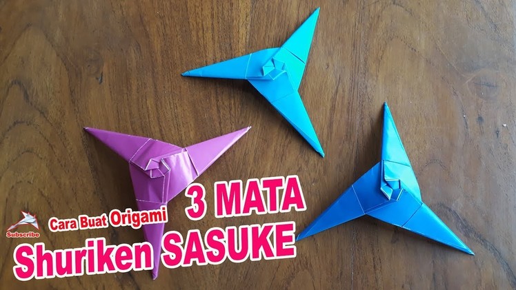 Membuat Origami Shuriken Sasuke Naruto Shippuden | Origami Shuriken