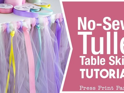 NO SEW Tulle Table Skirt Tutorial (Unicorn Party Decor)