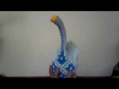 ORIGAMI 3D Swan cygne by crocodilefr inspired from jewelia7777's tuto