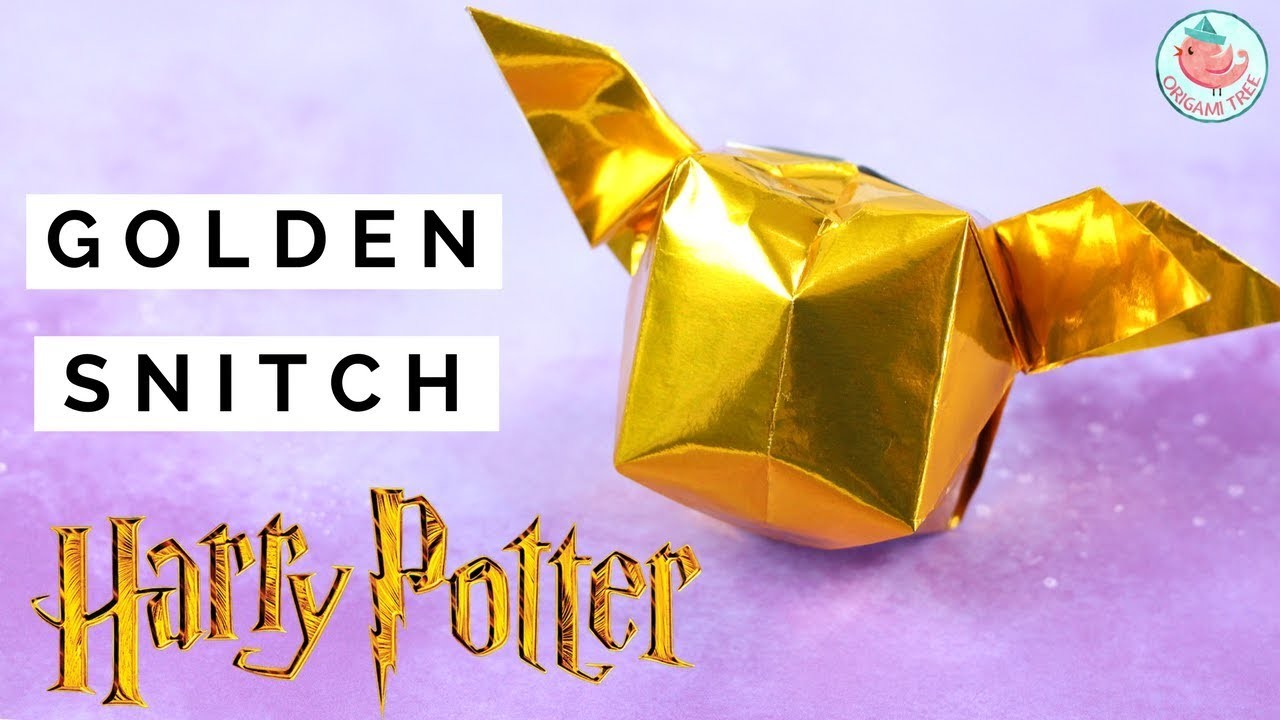 Origami Golden Snitch (Harry Potter Crafts) - How to Fold Origami Harry