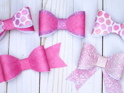 Paper Bow Tutorial ???? Make 5+ Different Bows!
