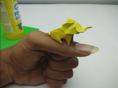 Very cute baby elephant sitting- paper origami