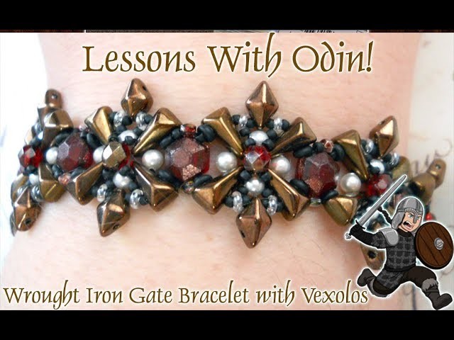 Wrought Iron Gate Beaded Bracelet Tutorial Featuring Vexolo Beads - Lessons With Odin