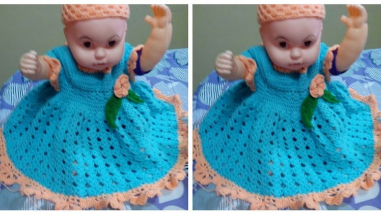 Baby frock crochet full tutorial| Baby frock design 2018