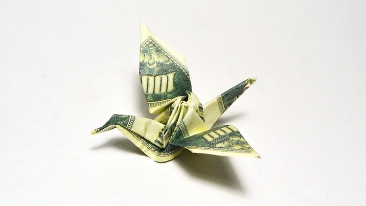 CLASSICAL MODEL Money CRANE Origami Dollar Tutorial DIY Folded No glue and tape