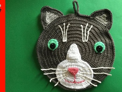 Crochet Cat Potholder Tutorial