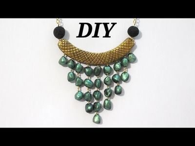 DIY Easy To Make Long Pendant Necklace | Jewellery Making Tutorial