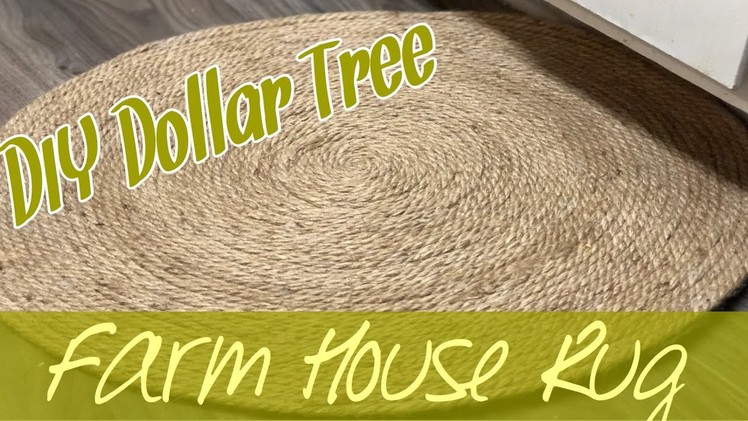 DIY Farmhouse Rug| Under $10|Dollar Tree DIY| How To Make A Rug