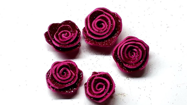 DIY Glitter Fome Sheet Rose Flower. Beautiful Rose Flower. How to make fome sheet flower.Rose Flower