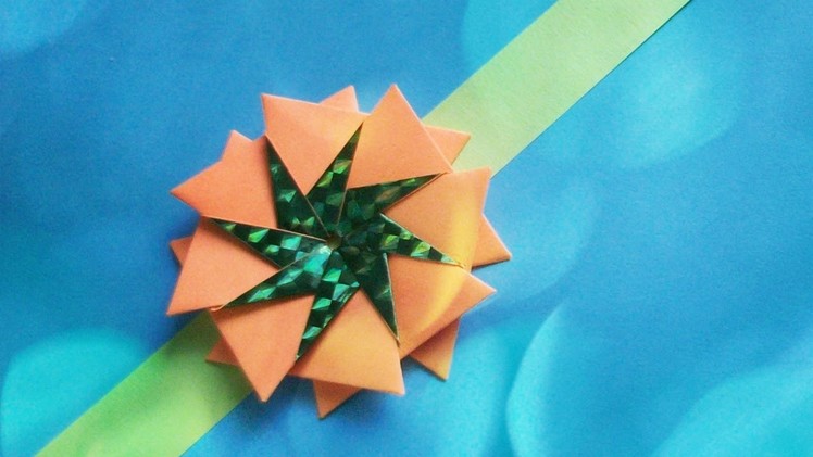 DIY How to make Rakhi Easily at Home With Paper. Flower Crafts Ideas