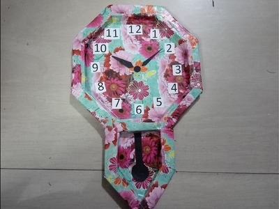 DIY: How to make wall clock using cardboard - school project