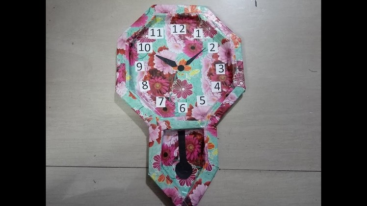 DIY: How to make wall clock using cardboard - school project