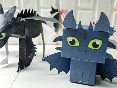 DIY Toothless Dragon HTTYD Paper Craft Toys