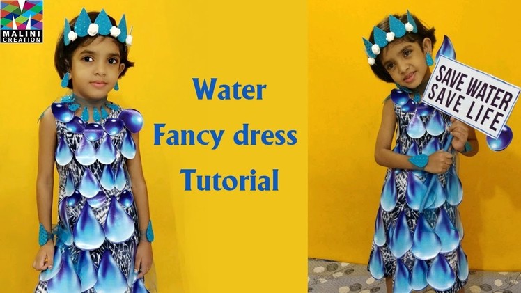 DIY. tutorial for fancy dress with accessories. save water