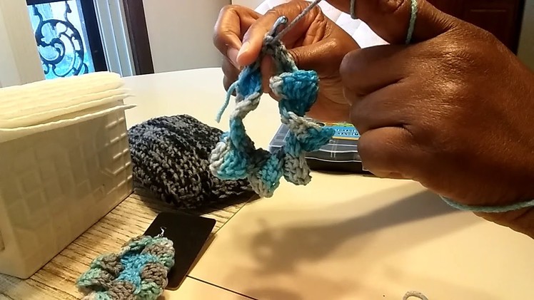 DOY- Crochet earrings Tutorial.Spiral connect.easy