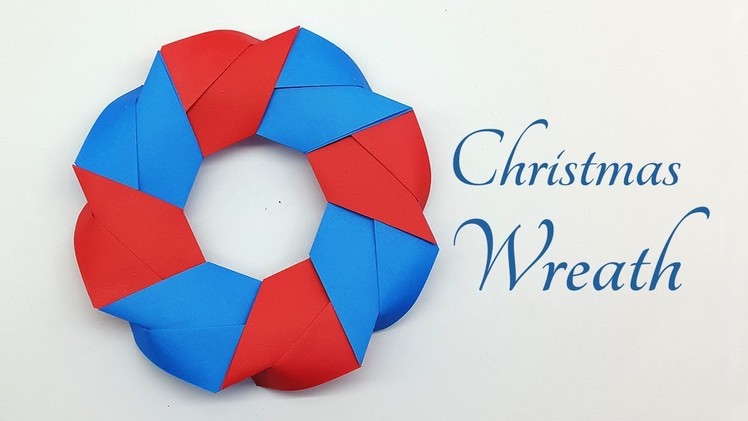 Easy Christmas Wreath Tutorial with Paper - DIY X'mas Decor