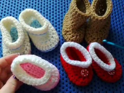 Easy crochet baby shoe tutorial