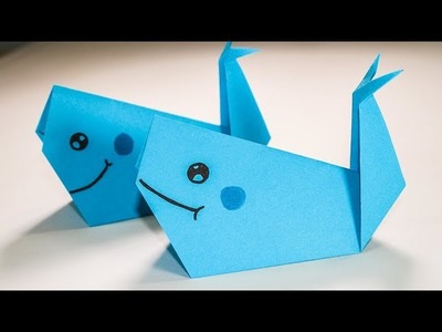 Easy Origami for kids Whale step by step