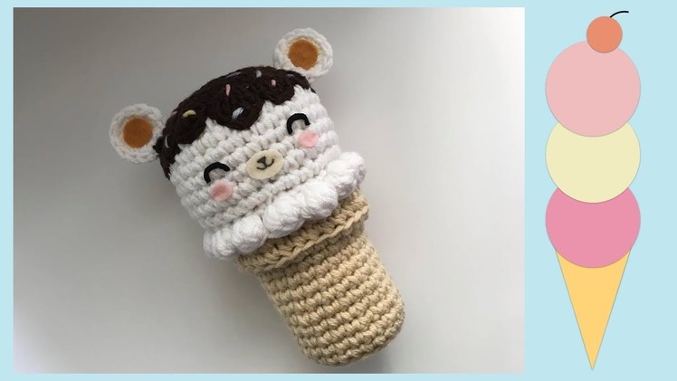 How to Crochet Giant Bear Ice Cream Cone ???????? | Amigurumi