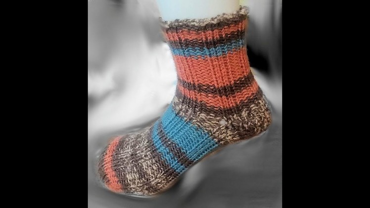 How to Loom Knit Ankle Socks