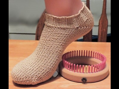 How to Loom Knit No Show Socks